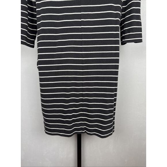 Marine Layer Mackenzie Striped Dress Women's Medium Black White Casual Pockets - Picture 7 of 10